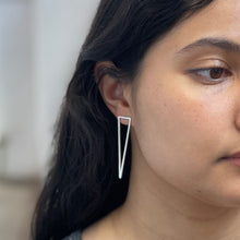 Load image into Gallery viewer, Outline Triangle Earrings