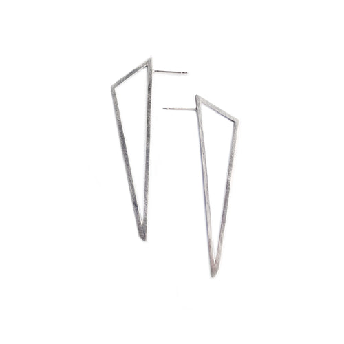 Outline Offset Triangle Earrings