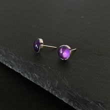 Load image into Gallery viewer, Amethyst Stud Earrings