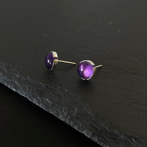 Amethyst Stud Earrings