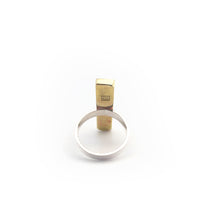 Load image into Gallery viewer, Textured Brass Bar Statement Ring