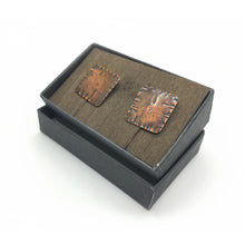 Load image into Gallery viewer, Squared Hatch Copper Cuff Link