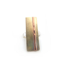 Load image into Gallery viewer, Mixed Metal Bar Statement Ring